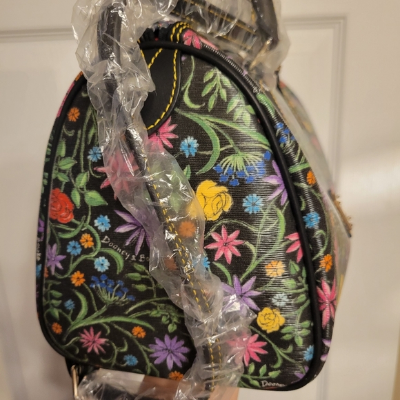 Dooney & Bourke Classic Satchel Black Floral Coated Fabric ~ NWT ~ Stunning! - Picture 12 of 16
